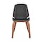Armen Living Brinley Black Faux Leather and Walnut Wood Dining Room Accent Chair LCBNSIWABL - alternate 8